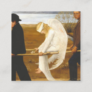 Cartão De Visita Quadrado O Anjo Ferido Por Hugo Simberg 1903