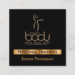 Cartão De Visita Quadrado O Cliente é o proprietário do seu corpo