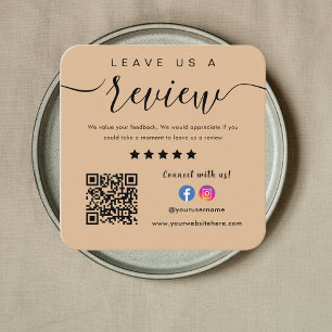 Cartão De Visita Quadrado O Código Qr do Instagram no Facebook nos deixa um