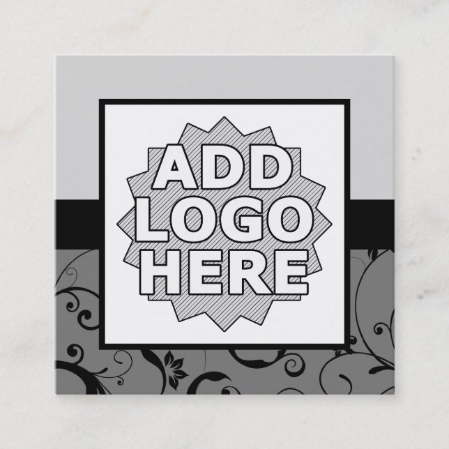 Cartão De Visita Quadrado o damasco profissional adiciona seu próprio (Frente)