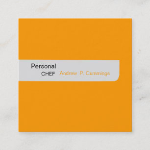 Cartão De Visita Quadrado O design Dourado audaz moderno Plain o cozinheiro