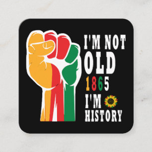 Cartão De Visita Quadrado O Mês da História Negra Celebrando Levanta Juntos
