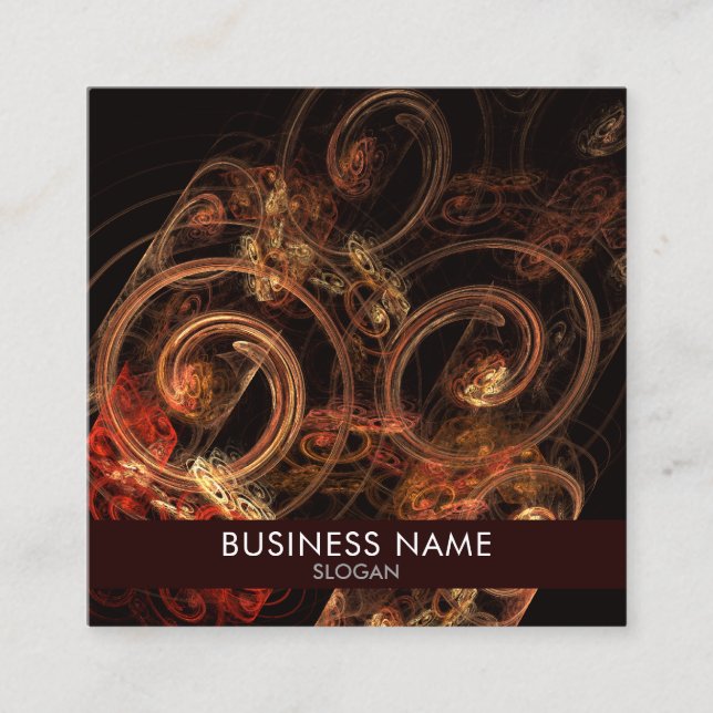 Cartão De Visita Quadrado O som da Abstrato de música profissional (Frente)