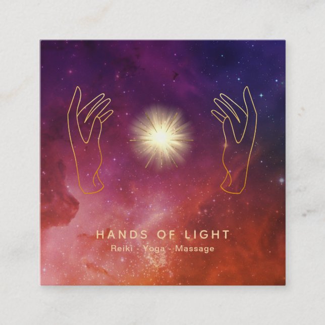 Cartão De Visita Quadrado O *~* Stars luzes cósmicas do universo cura das (Frente)