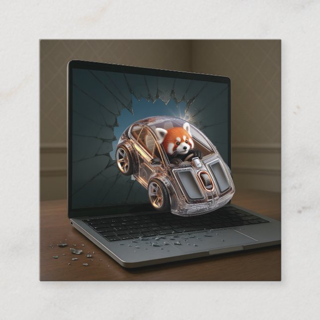 Cartão De Visita Quadrado O Talento Se Quebra. (Frente)