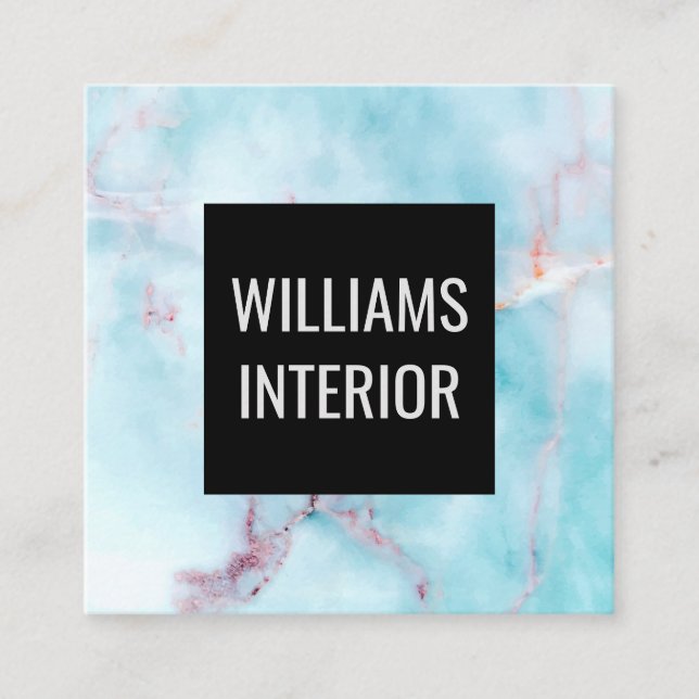 Cartão De Visita Quadrado Oceano Granito (Frente)