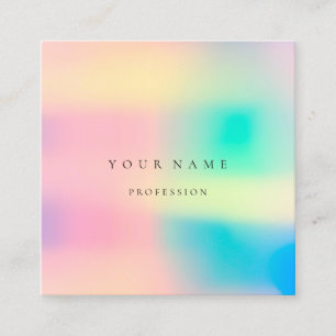 Cartão De Visita Quadrado Ombre enquadrado simplesmente pelo hológrafo prof