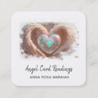 *~* Opal Dual Heart QR Angel Wings AP78 WHITE