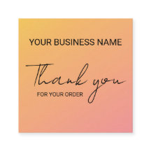 Orange Pink Thank You 