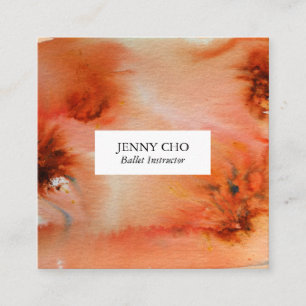 Cartão De Visita Quadrado Os redemoinhos & espirram o quadrado do cartão de