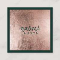 Ouro rosa elegante e minimalista verde-escuro