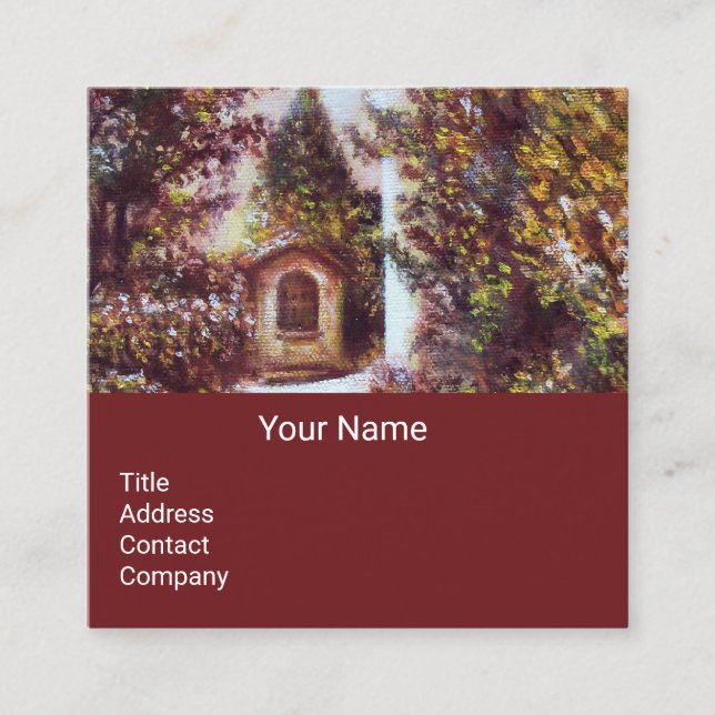 Cartão De Visita Quadrado OUTONO SILENCIOSO NA FLORENÇA Toscana Paisagem cas (Frente)