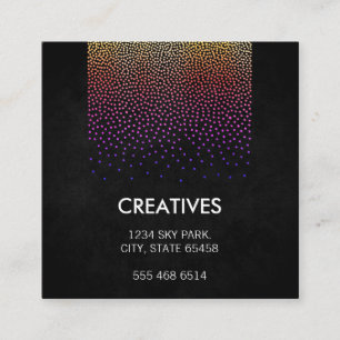 Cartão De Visita Quadrado Padrão de Glamor