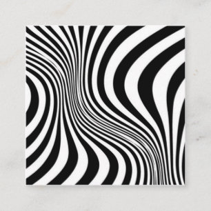 Cartão De Visita Quadrado Padrão de Textura de Impressão de Pele de Zebra-88