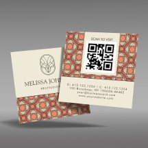 Padrão Quadrado Moderno de Meados do Século QR