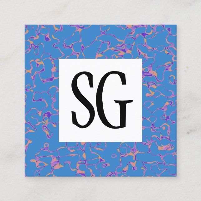 Cartão De Visita Quadrado Painel Quadrado - Iniciais - 080716(1) (Frente)