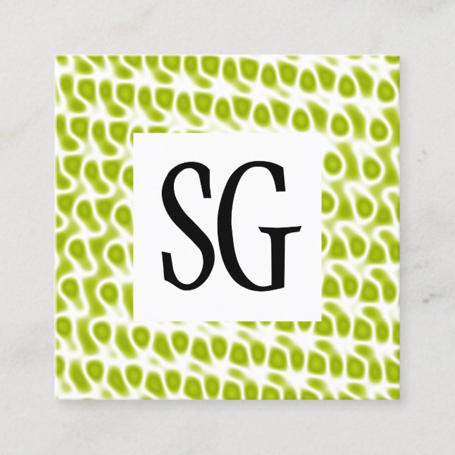 Cartão De Visita Quadrado Painel Quadrado - Iniciais - 080716(8) (Frente)