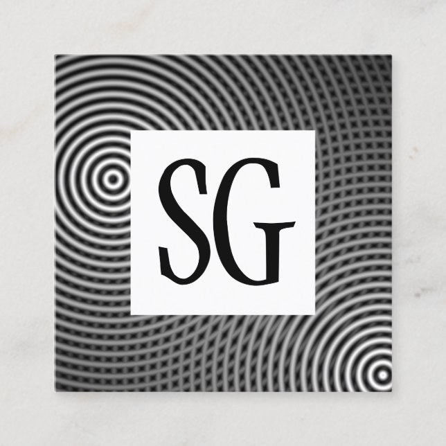 Cartão De Visita Quadrado Painel Quadrado - Iniciais - 090716(02) (Frente)