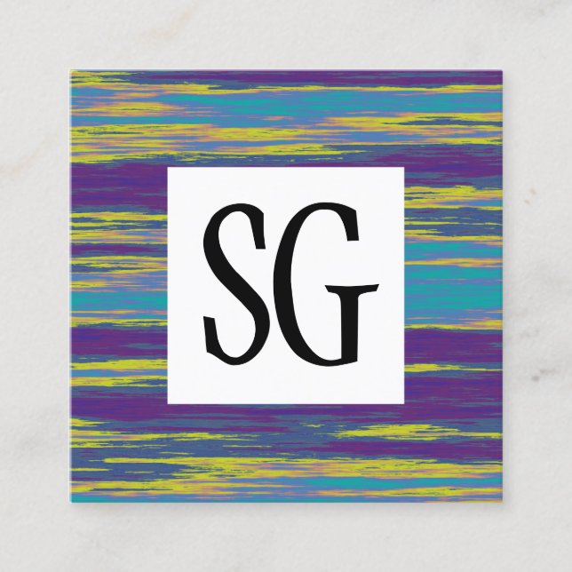 Cartão De Visita Quadrado Painel Quadrado - Iniciais - 100716(01) (Frente)