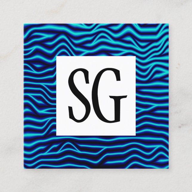 Cartão De Visita Quadrado Painel Quadrado - Iniciais - 120716(06) (Frente)