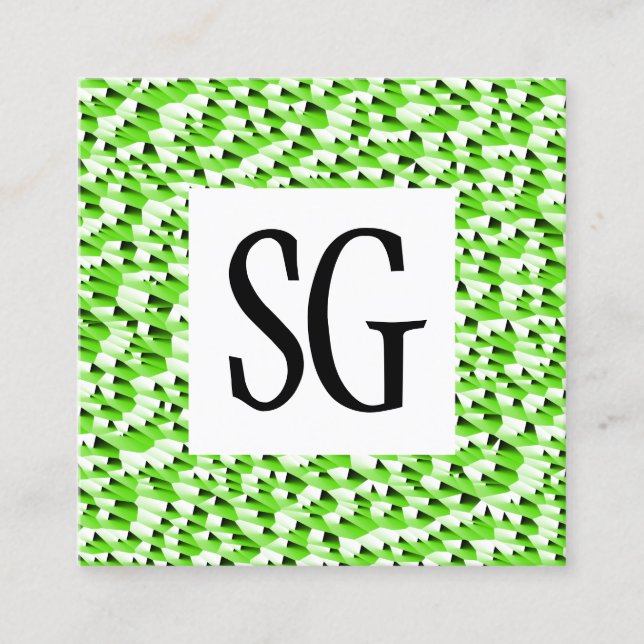 Cartão De Visita Quadrado Painel Quadrado - Iniciais -120716(07) (Frente)