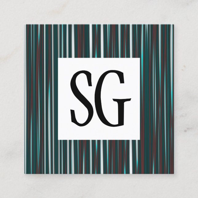 Cartão De Visita Quadrado Painel Quadrado - Iniciais - 130716(01) (Frente)