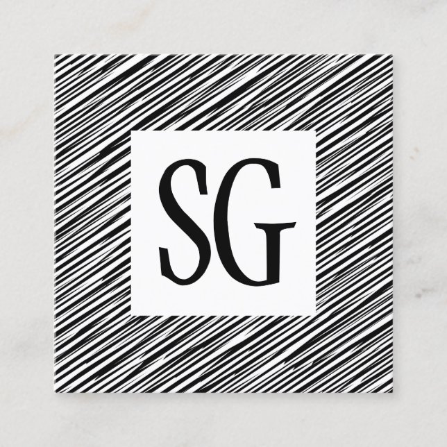 Cartão De Visita Quadrado Painel Quadrado - Iniciais - 151116(01) (Frente)