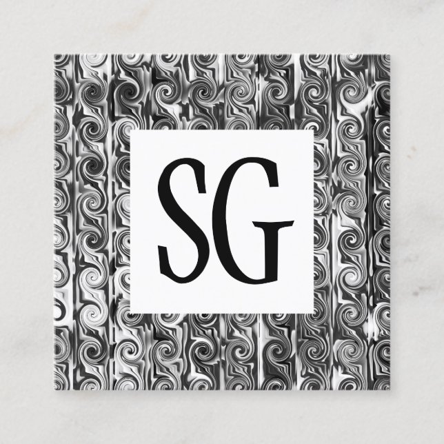 Cartão De Visita Quadrado Painel Quadrado - Iniciais - 161116(03) (Frente)