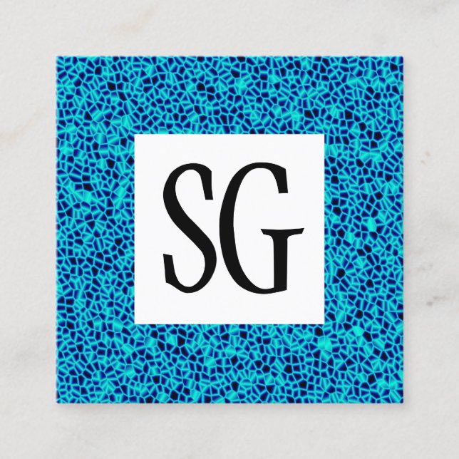 Cartão De Visita Quadrado Painel Quadrado - Iniciais - 161116(04) (Frente)