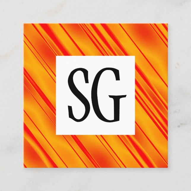 Cartão De Visita Quadrado Painel Quadrado - Iniciais - 161116(09) (Frente)