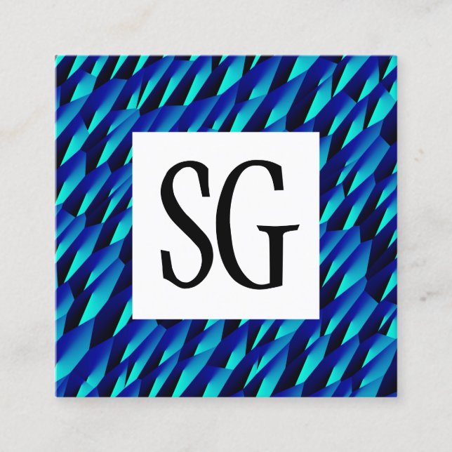 Cartão De Visita Quadrado Painel Quadrado - Iniciais - 190716(05) (Frente)