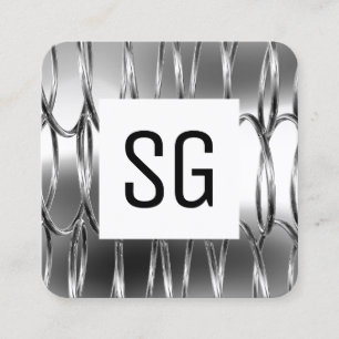 Cartão De Visita Quadrado Painel Quadrado - Iniciais - Sobreposição de Prima