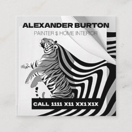 Cartão De Visita Quadrado Painter home interior Business Card