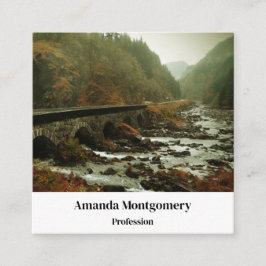 Cartão De Visita Quadrado Paisagem da Natureza Lindo e Motiva