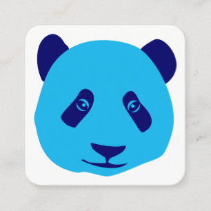 Cartão De Visita Quadrado Panda - Azul