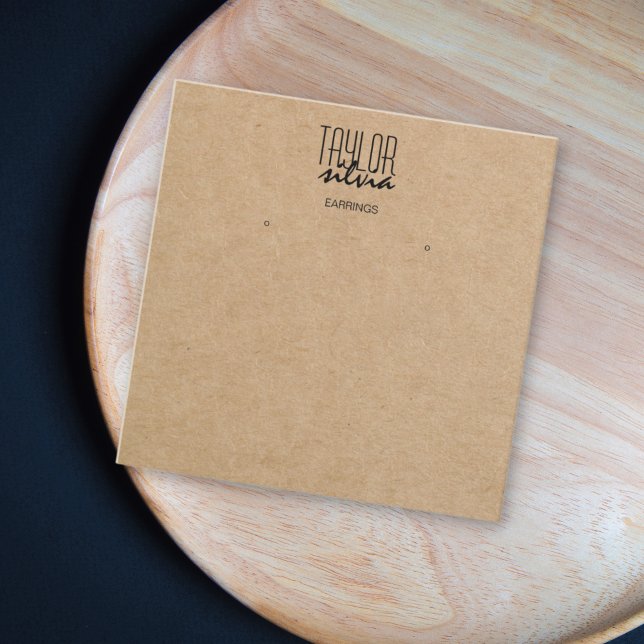 Cartão De Visita Quadrado papel simples mínimo para o artesanato Enrelaçando (Criador carregado)