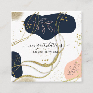 Cartão De Visita Quadrado parabéns no novo agente imobiliário