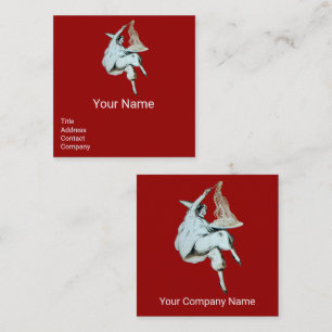 CARTÃO DE VISITA QUADRADO PARTIDO ESPAGHETTI ITALIANO KITCHEN, RESTAURANTE V