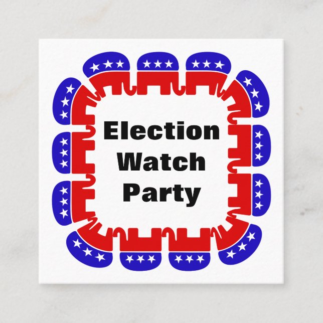 Cartão De Visita Quadrado Partido Republicano do Observatório Eleitoral (Frente)