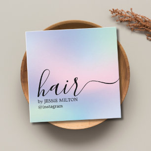 Cartão De Visita Quadrado Pastel Bold Hairdresser