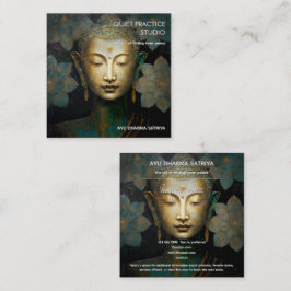 CARTÃO DE VISITA QUADRADO PATINA DE PAZ | RETRATO DE MEDITAÇÃO