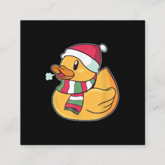 Cartão De Visita Quadrado Pato Bonito Natal