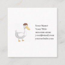 Pato de desenho animado brincalhão com chapéu marr