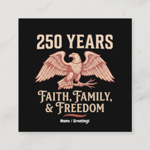 Cartão De Visita Quadrado Patriota Cristão Jubileu 2026 Fé Família 