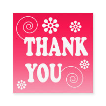 Pedido de giro retrô - Obrigado rosa