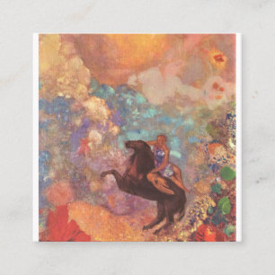 Cartão De Visita Quadrado Pegasus E A Boca Por Odilon Redon
