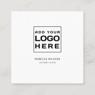 Cartão De Visita Quadrado Personalização minimalista do logotipo moderno