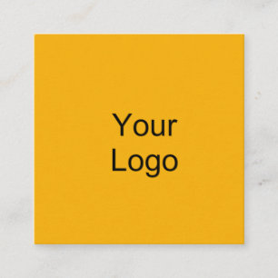 Cartão De Visita Quadrado Personalizado, Adicionar Logotipo, Amarelo Quente.