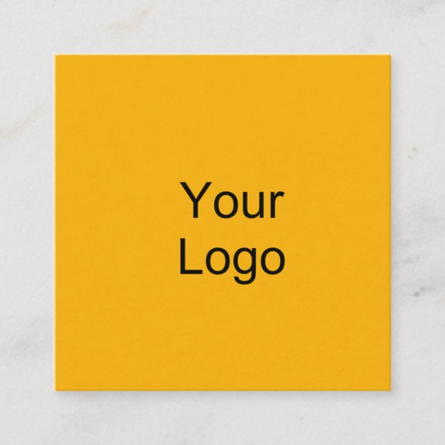 Cartão De Visita Quadrado Personalizado, Adicionar Logotipo, Amarelo Quente. (Frente)
