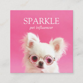 Cartão De Visita Quadrado Personalizado Adicionar seu código QR digitalizáve